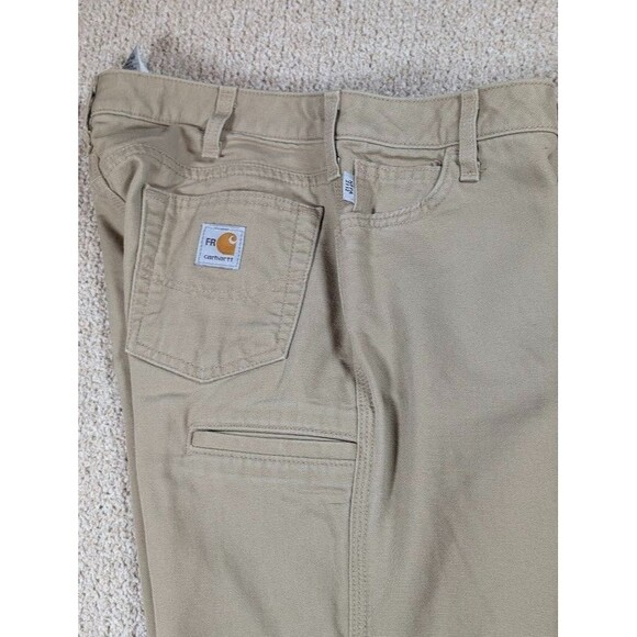 Carhartt FR Loose Fit Utility Work Pants 29x29 Flame Resistant Canvas Khaki - Picture 3 of 11